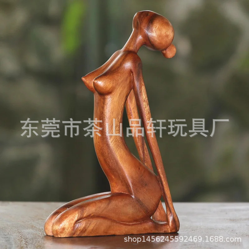 Yoga girl garden decoration desktop creative mother and child kiss resin crafts character decoration props for Mother's Day
