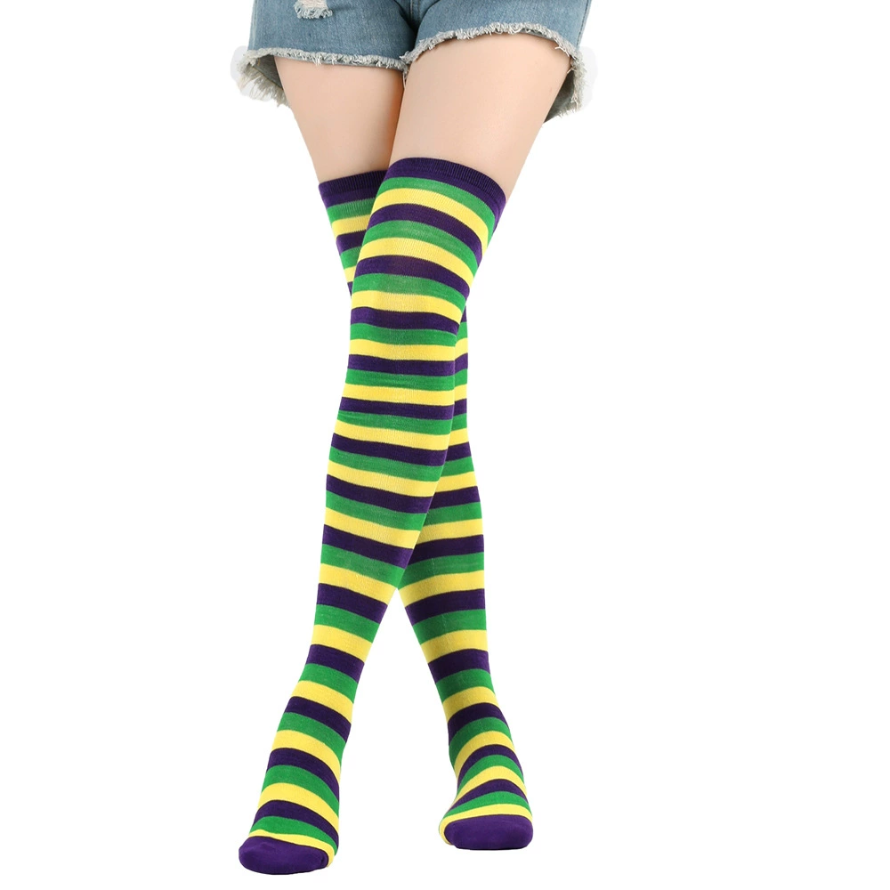 Knee-high Socks Japanese Style, Striped Cosplay & Halloween, Tube 50 cm, Polyester