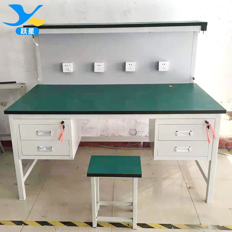 车间钳工操作防静电工作台 电子电工检测带抽屉带灯防静电工作台