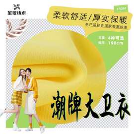 东方潮牌卫衣面料 全棉毛圈面料 休闲家居卫衣布料 时装 针织面料