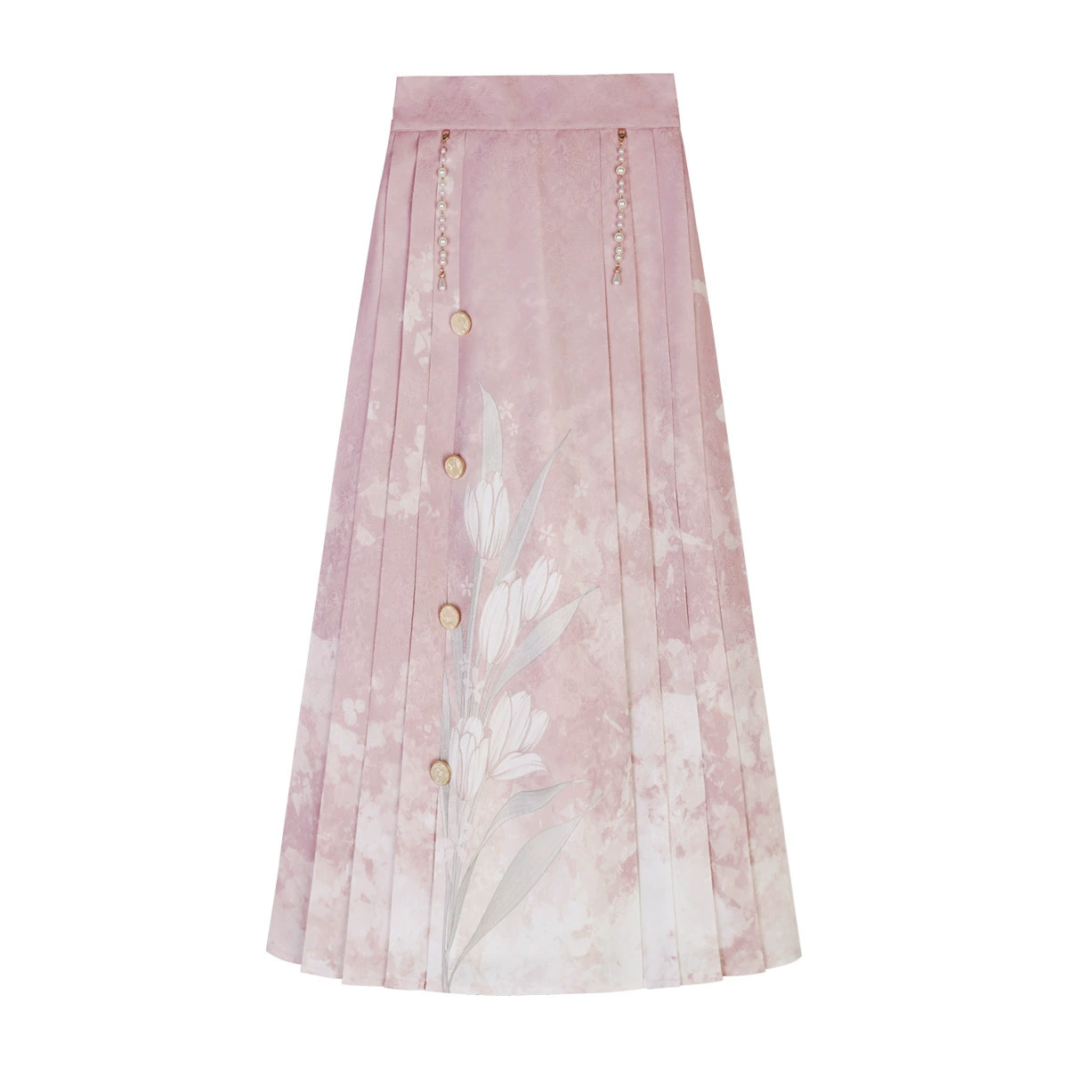 Original Tulip Chinese style modified Chinese elements women's top skirt outer cover set 7013