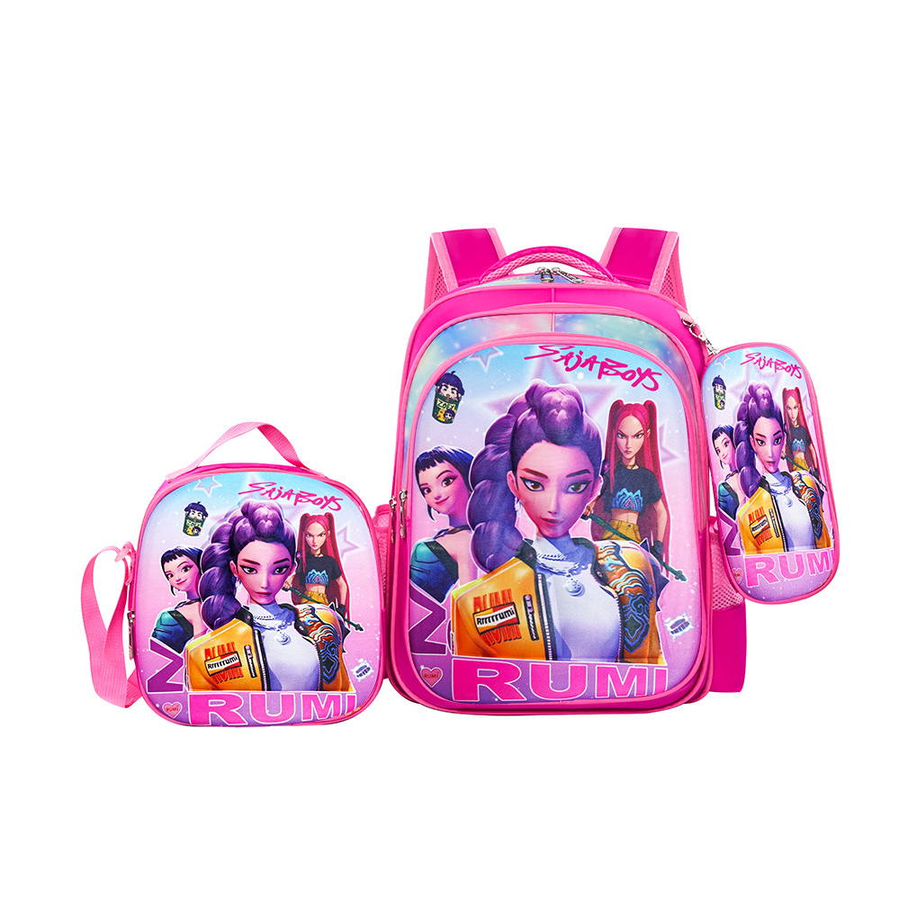 Conjunto trío de caza de brujas rojo rosado.