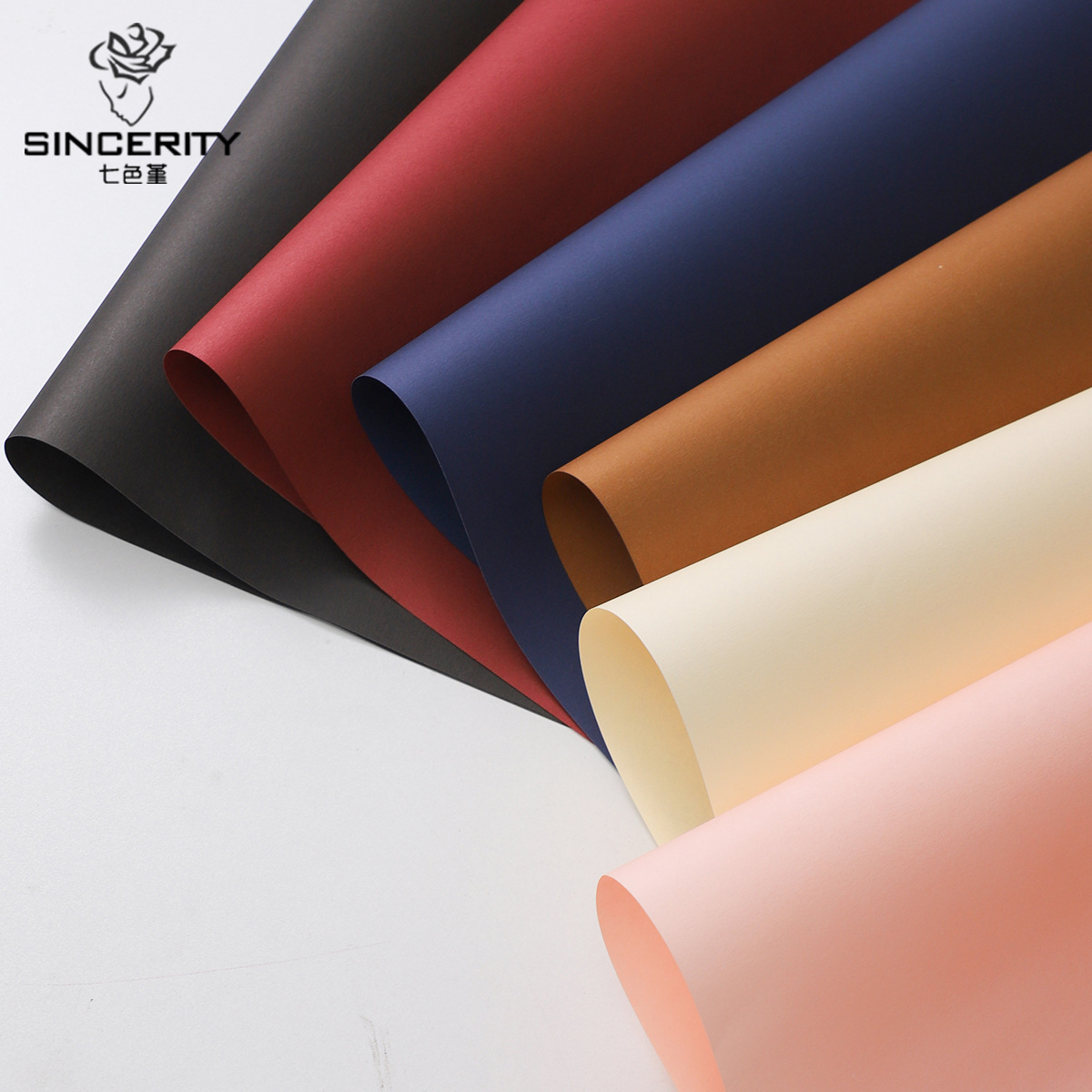 7 colores cordier sin cortar pequeño papel de flor engrosado material de embalaje de flores kraft ramo de flores papel de embalaje de flores