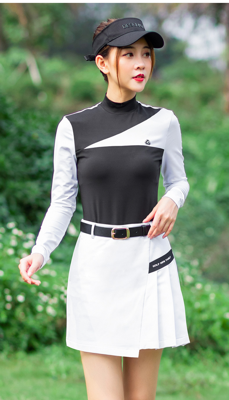 Váy golf nữ ngắn xếp ly thể thao mùa hè — Váy xếp ly nữ QZ055 [màu đỏ], Váy xếp ly nữ QZ055 [màu trắng], Váy xếp ly nữ QZ055 [màu đen] chi tiết 2