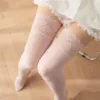 Lace fuchsia knee socks