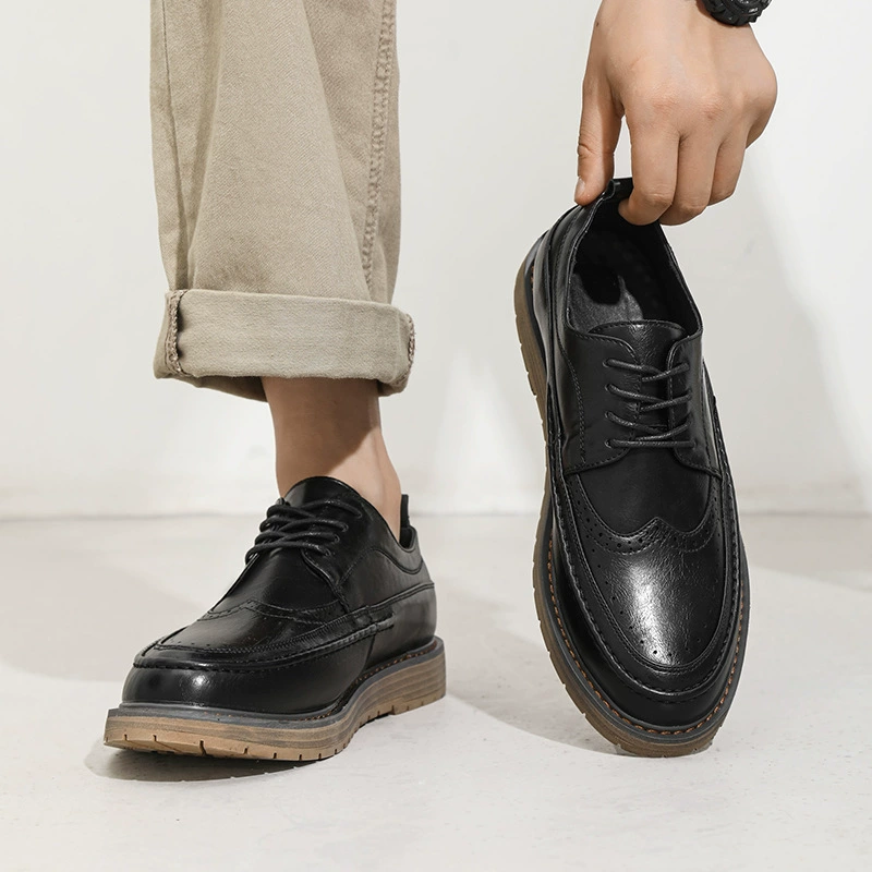 Ботинки Martens, осенняя обувь под кожаную обувь, высокий классический пиджак на платформе в английском стиле, повседневная обувь