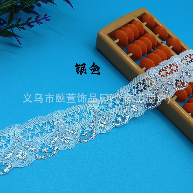 Inventario de 3 cm de estilo nacional de encaje sin bala ropa infantil encaje DIY muñeca accesorios de vestido de boda