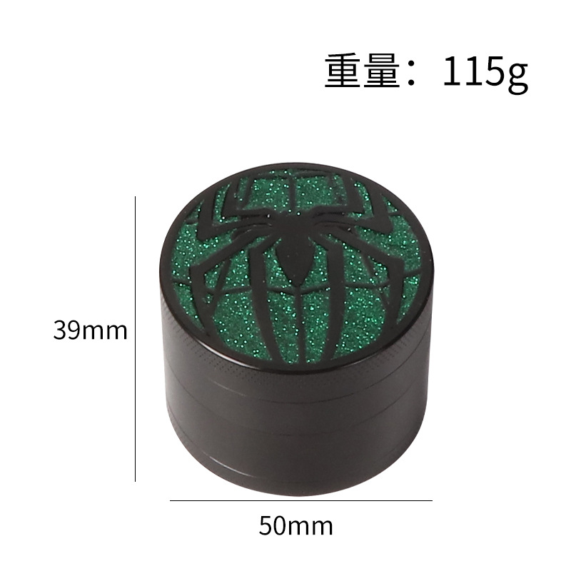 Fábrica directa de aleación de zinc molino de humo nuevo molino transfronterizo 50mm patrón de araña al por mayor spot