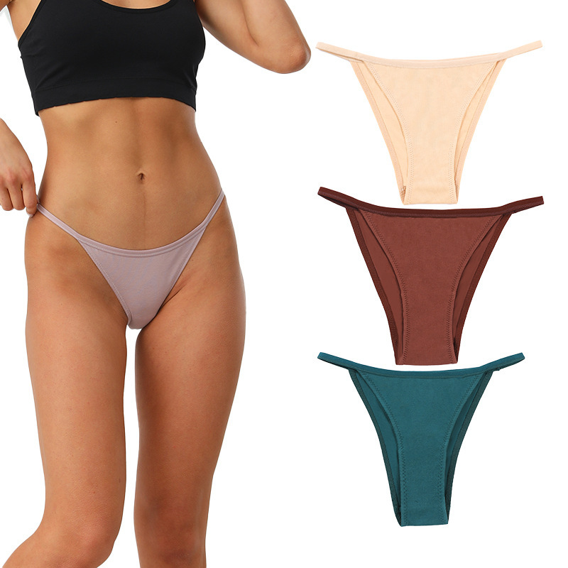 Large Size Pure Cotton Underwear for Women, Low-Waist Butt-Lifting Thong, Invisible Seamless Briefs, Cross-Border Wholesale in Stock