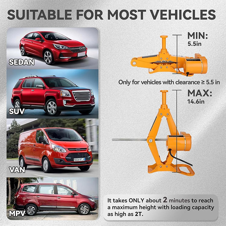 Scissor-Type Vehicle-Mounted 0kg Ton 12V Electric 2t Load-Bearing Cross-Border Export 12V Electric 0kg Ton