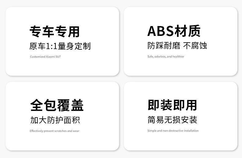 Suitable for Fangchengbao Titanium 7, special carbon fiber pattern anti-kick board under the seat, protective scratch guard under the seat, modified decorative accessory