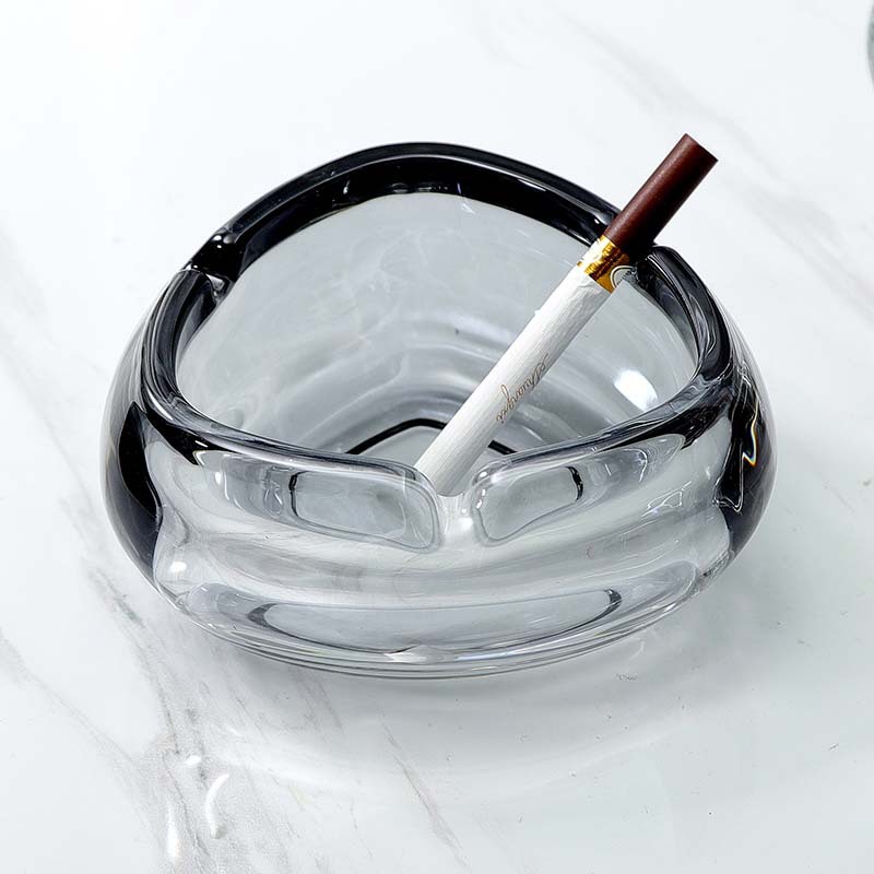 Cenicero de vidrio cenicero de hotel comercial oficina creativo simple sala de estar del hogar en forma de melocotón cenicero anti-polvo