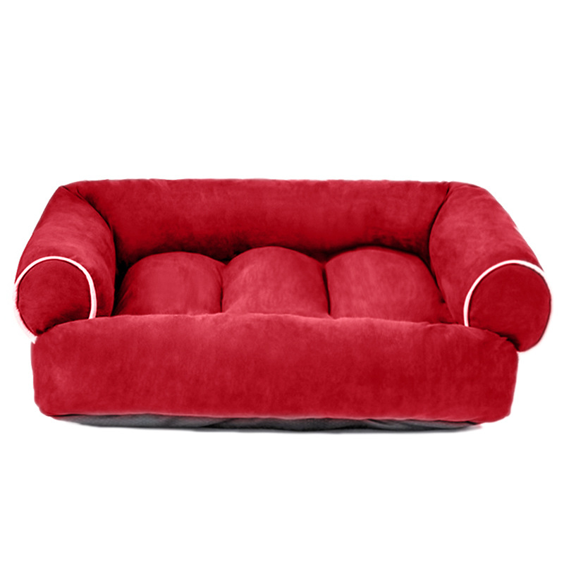 Deep Sleeping Suede Pet Dog Bed And Magical Cat Sofa House_voghion.com