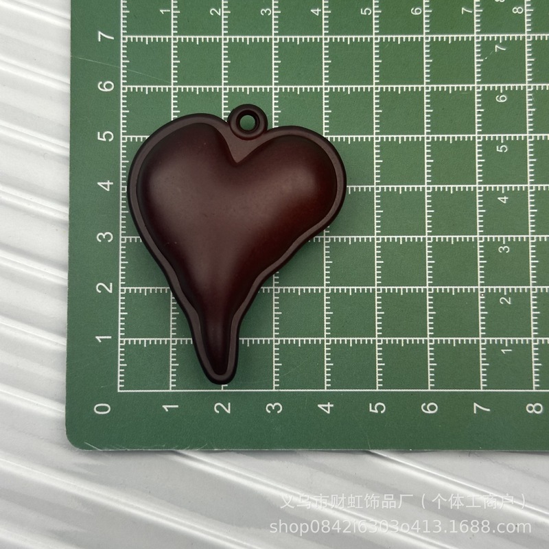 跨境亚克力磨砂爱心蝴蝶结吊坠diy饰品包挂项链钥匙链手机链批发|undefined