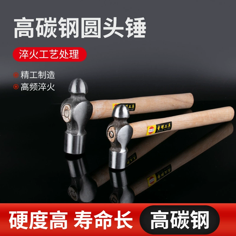 Деревянная ручка с круглой головкой молоток сосок молоток железный молоток коготь молоток аппаратный ручной инструмент украшение здание Деревообработка молоток с круглой головкой оптом