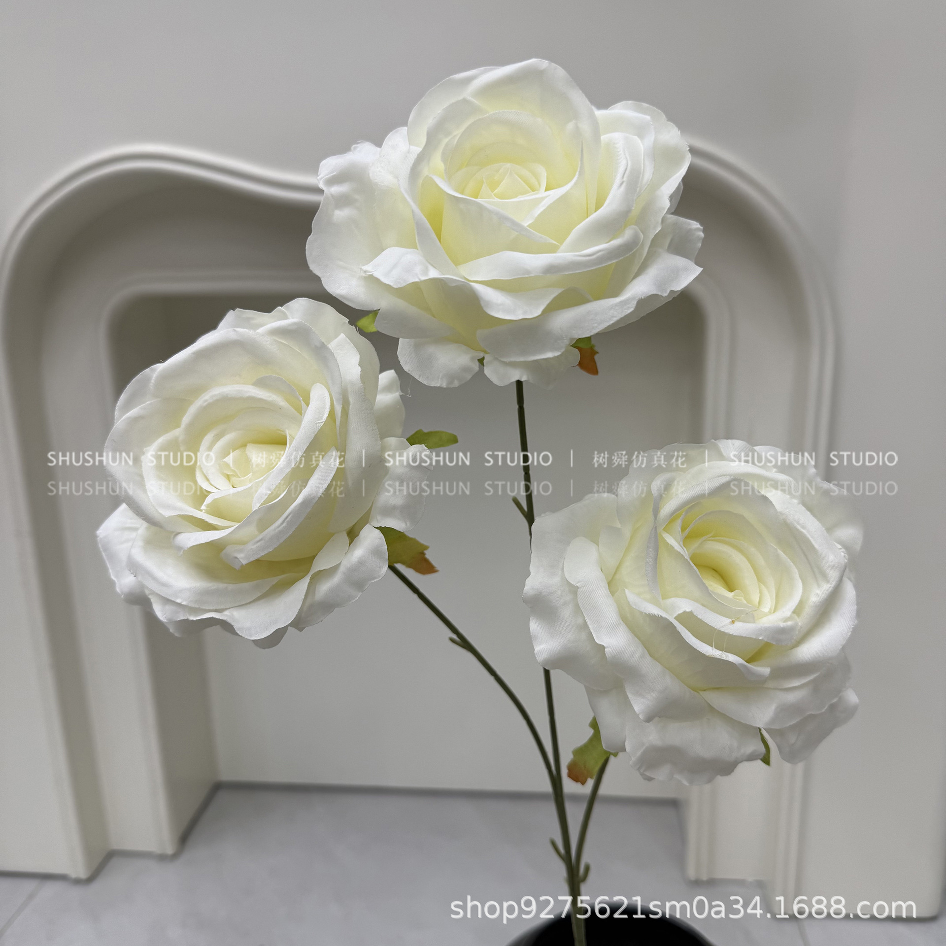 3 cabezas de tela de piel rosa grande-blanco lechoso