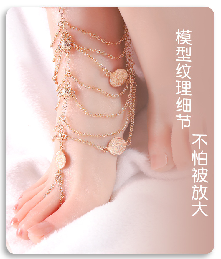 Jiuai Silicone Adult Doll Foot Model, Realistic Jade Foot Replica for Men, Manual Use — detail image 8