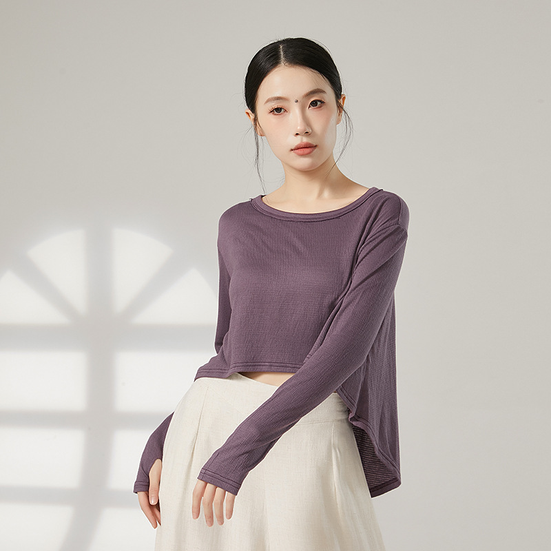 Dancing Suit Shaking Swing Dancing Top Can Wear Daily Practice Clothes Short Front and Long Top