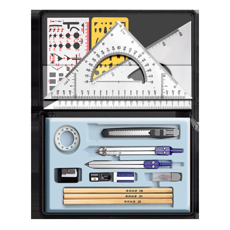 Diseño de maquinaria de ingeniería conjunto de herramientas de dibujo de brújula profesional de dibujo de ingeniería de ingeniería de construcción civil