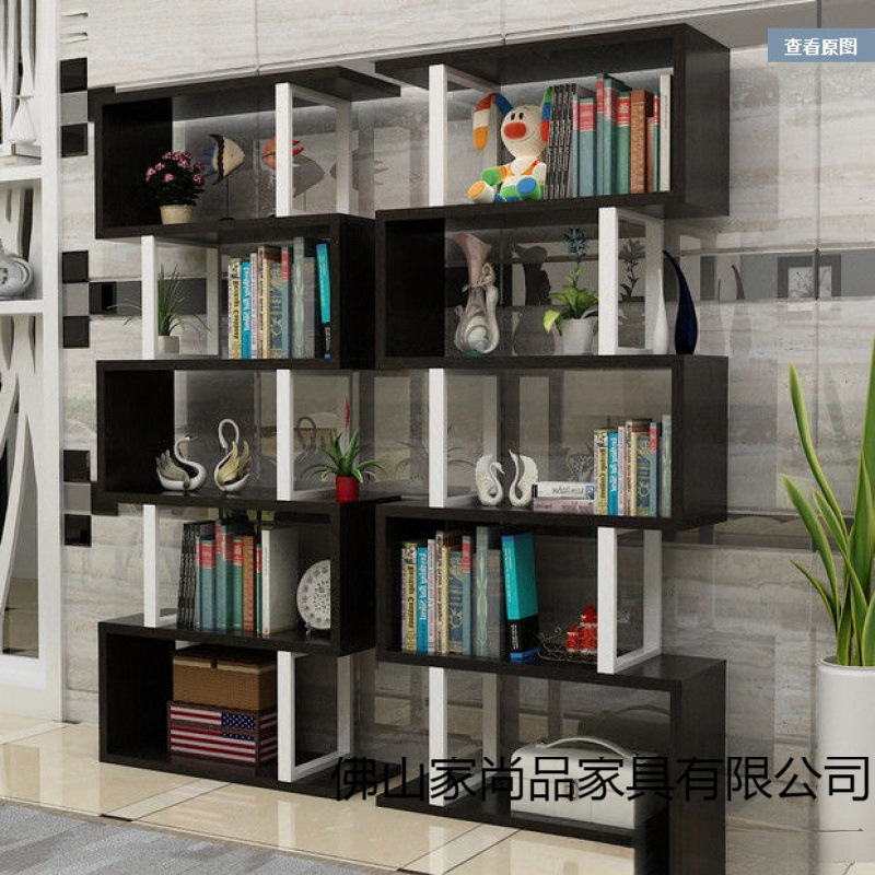 Modern Simple Creative Bookshelf Bookcase Storage Rack Living Room Partition Floor-Standing Multi-Layer Iron Storage Rack Simple Shelf
