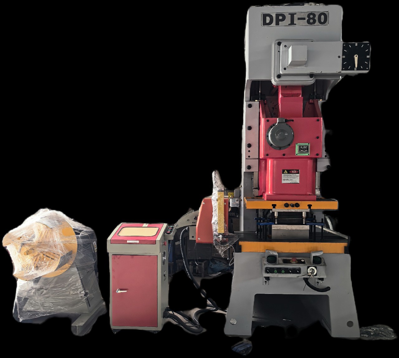 供应冲床、模具、送料机、料架组成的生产线