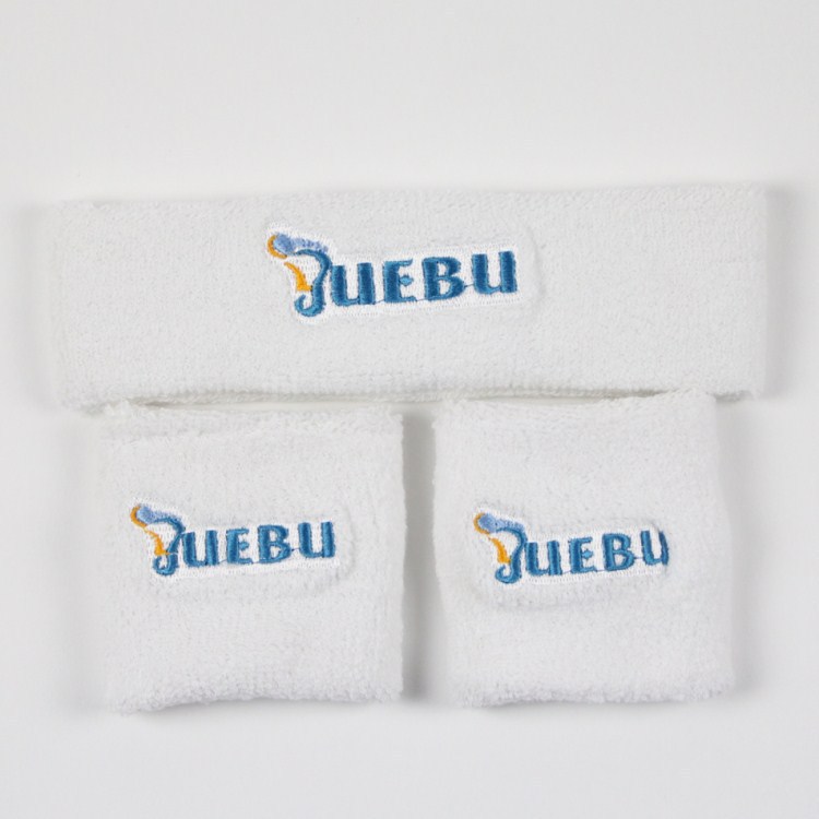 Knitted Sports Wristband and Headband for Running and Basketball, Anti-Slip, Sweat-Absorbing, Women's Hairband for Fitness with Embroidered Logo