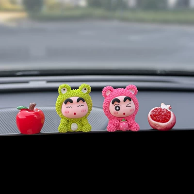 New Car Dashboard Decorations Xiaoxin Car ornaments - 4-piece-set-frog-shin-chan-strawberry-shin-chan