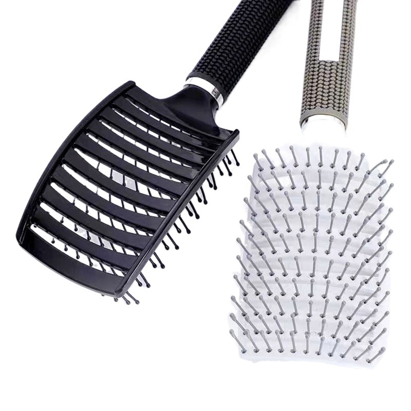 Costilla peine esponjoso forma grande curvo peine shunfa masaje peine peluquería cabeza curling peine hogar pelo recto peine al por mayor