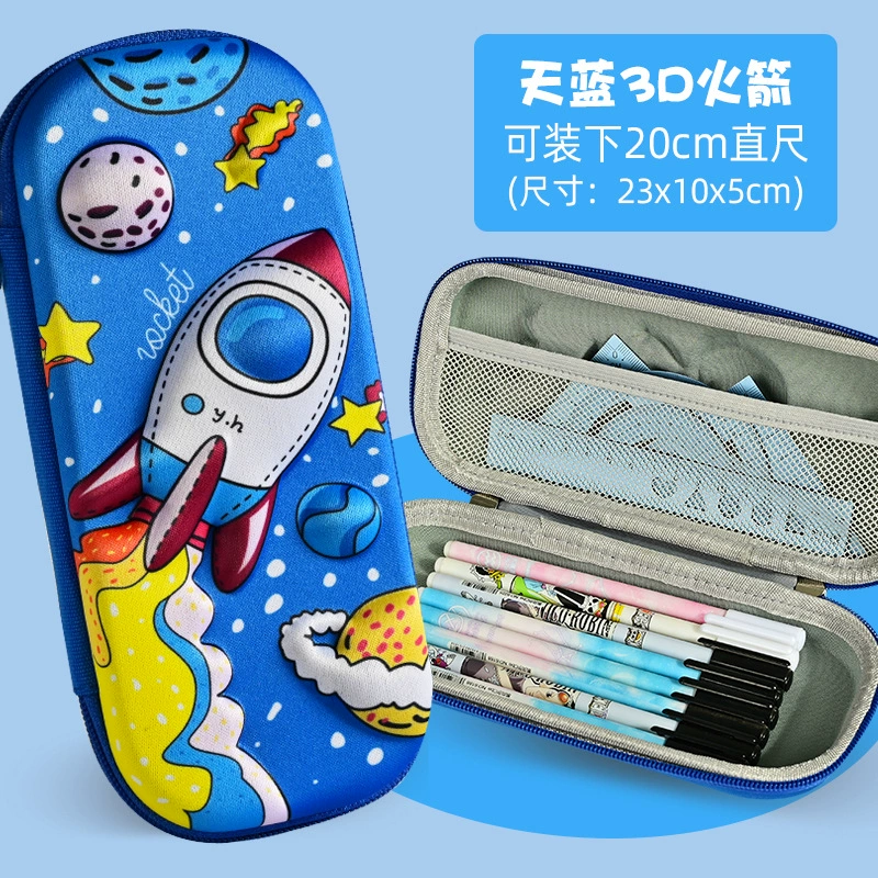 Three dimensional cartoon children's capacious pencil case for elementary school students, wholesale, fall protection