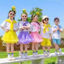 儿童蓬蓬裙演出服小学生运动会开幕式班服啦啦队幼儿园合唱表演服
