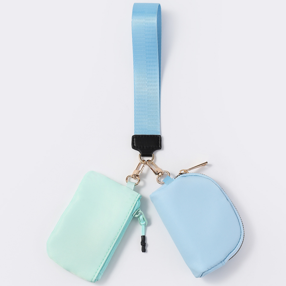 Bolso de muñeca transfronterizo LULU con el mismo estilo Mini bolso de color de moda portátil Estuche para llaves de almacenamiento impermeable de nailon