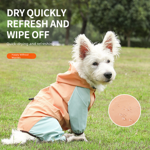 Raincoat for Small Dogs with Full Coverage, Waterproof, Harness-Compatible, Suitable for Puppies, Bichon Frises, and Terriers