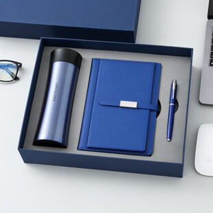 Lock Insulated Notebook Gift Box Signature Pen Company Business Gift Corporate Anniversary Souvenir for Customers