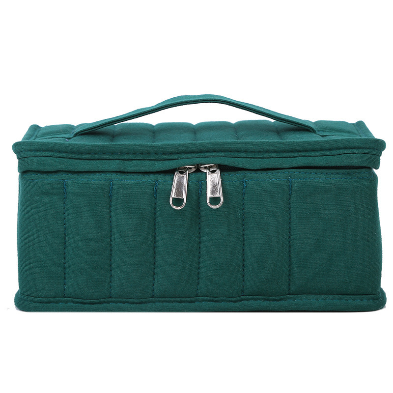 Nueva bolsa de cosméticos portátil de color puro con logotipo impreso, bolsa de cosméticos simple, bolsa de lápiz labial portátil de viaje transfronteriza, venta al por mayor