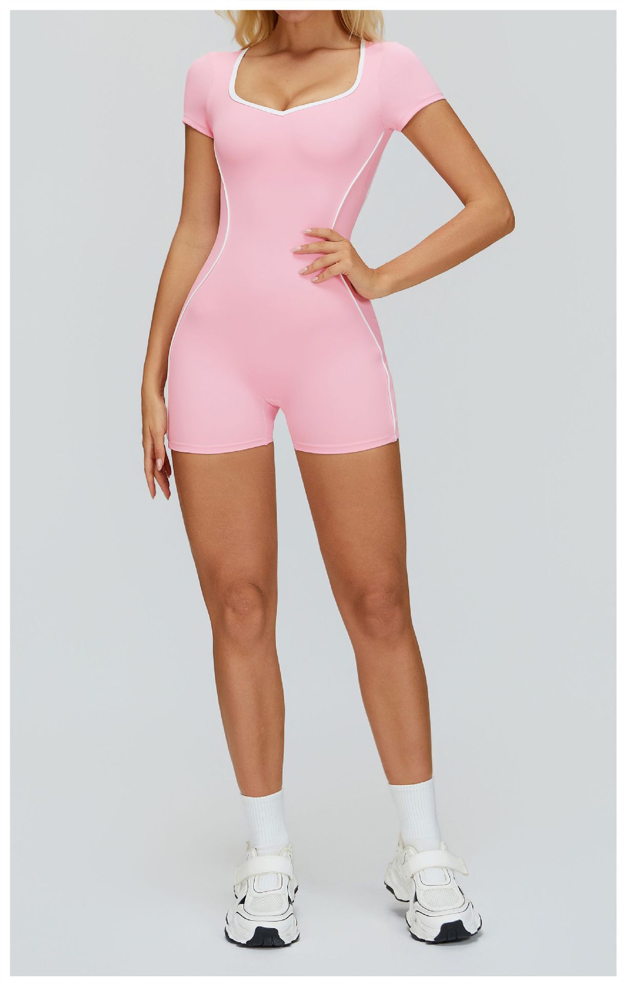 Damen Bodysuit Mit Farbblock-design Für Yoga Und Sport Training_voghion.com