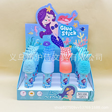 卡通美人鱼造型固体胶学生桌面DIY白色胶棒儿童美术涂鸦胶水货源