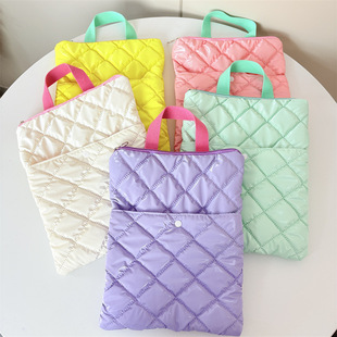 Korean Quilted Quilted Soft Computer Bag Lightweight Large Capacity iPad Satchel Tablet Notebook Cosmetics Bag