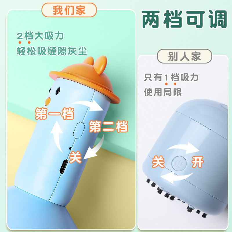 デスクトップ掃除機の大吸引力学生の小型ミニは電動の消しゴムを持っています。|undefined