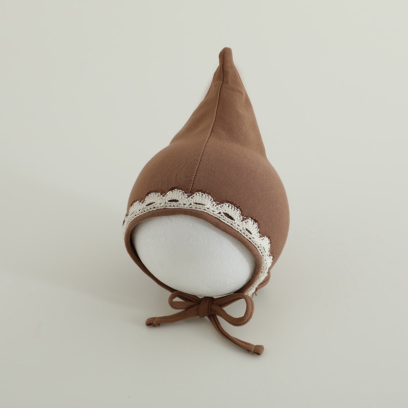 Sombreros para bebés de primavera y otoño de encaje borde protector de orejas gorras de punta ins sombreros coreanos para salir gorras de aire