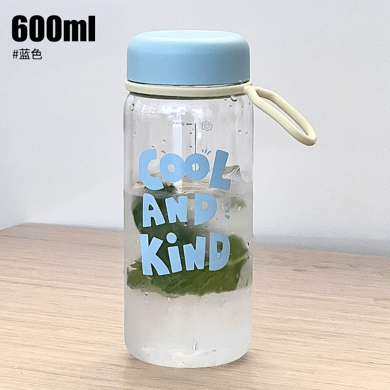 Botella de agua de oficina para estudiantes, plástico resistente al calor