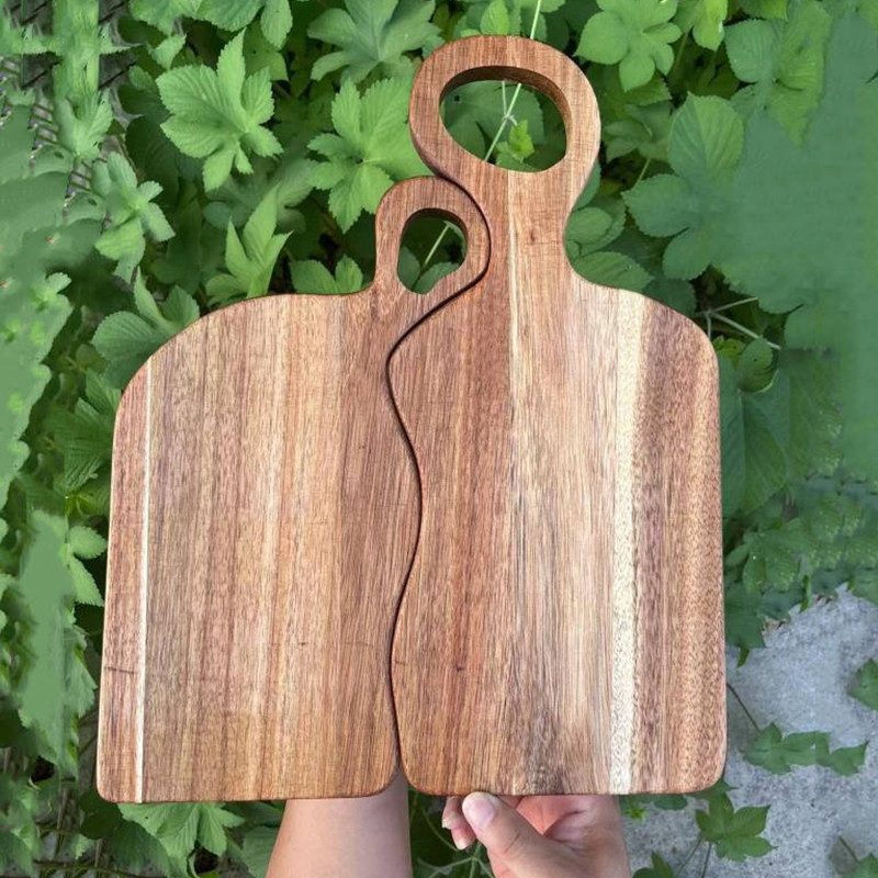 Acacia Wood Cutting Board Wooden Couple's Cutting Board Portable Cutting Board Set Wooden Bread Tray Cutting Board Double-Sided Use Acacia Wood Cutting Board Wooden Couple's Cutting Board Portable Cutting Board Set Wooden Bread Tray Cutting Board Double-Sided Use