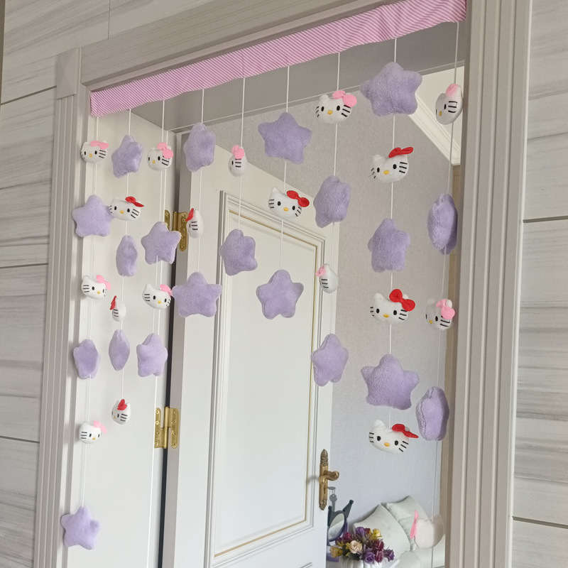 Maokong Paradise Girl's Heart Bedroom Door Curtain Partition Curtain Punch-free Girl's Children's Room Hanging Curtain Hanging Decoration Door Curtain