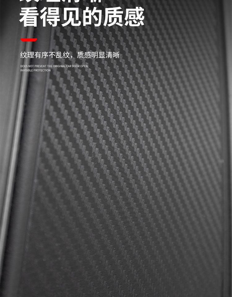 Suitable for Tesla Model Y New Version Model 3 A+B Pillar Stickers Car Exterior Accessories Carbon Fiber Pattern Stickers