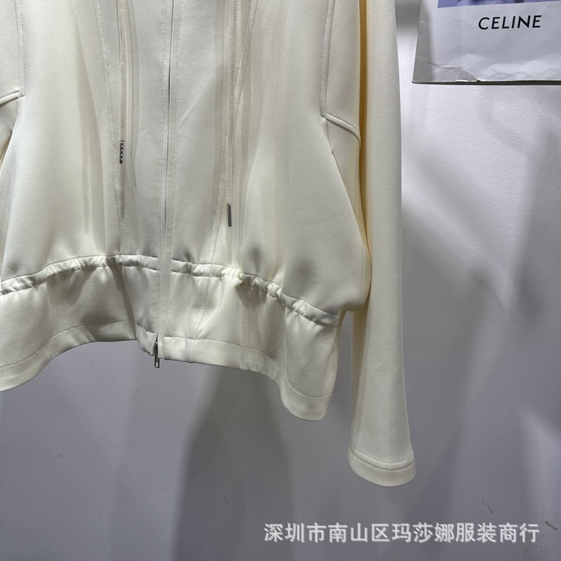 南油高端东大门时尚双拉链连帽卫衣短外套女春秋百搭小众上衣开衫|undefined