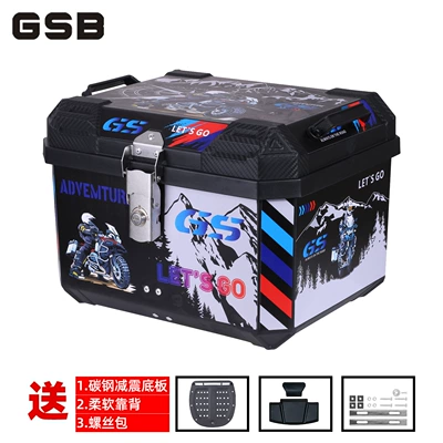 tool storage storage take-away | Motorcycle trunk - 45l-high-end-version-black-mountain-peak-soft-backrest