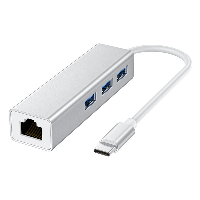 Type-C to Gigabit network card converter free drive computer external network cable connecting interface USB3.0HUB semiper