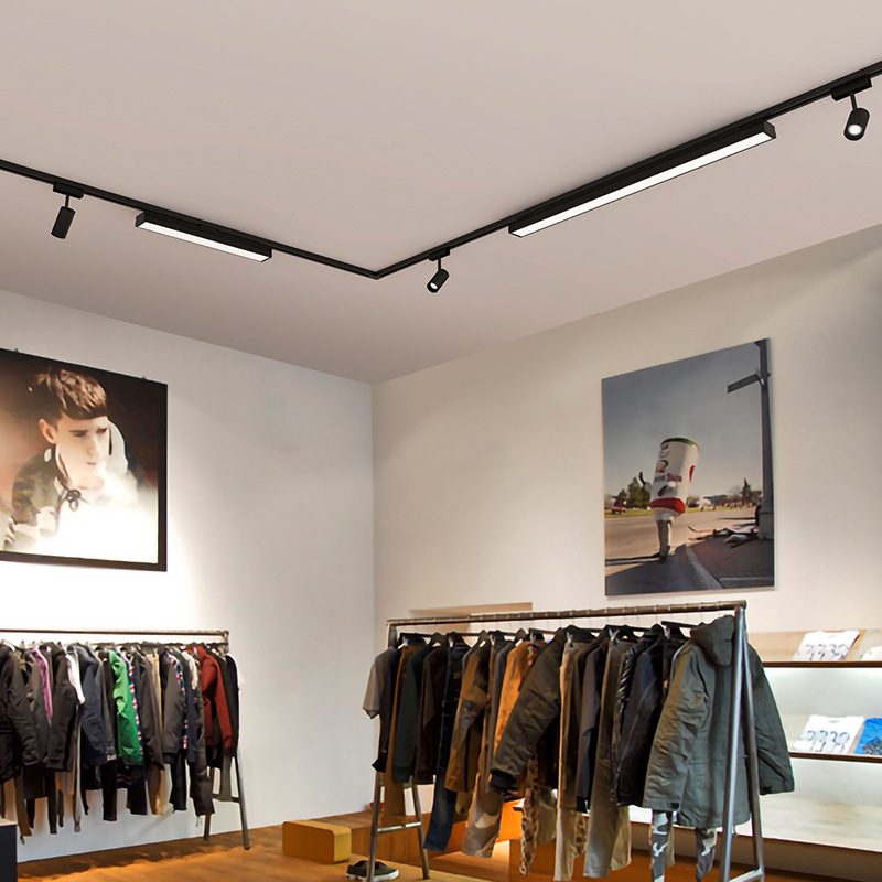 LED de tira larga iluminación de la pista de la tienda de ropa comercial de luces de difusión de luces de luz de inundación de línea de luz image 3