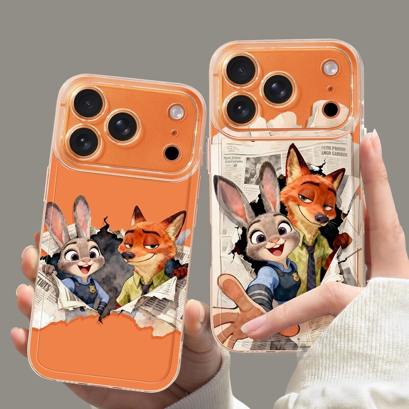 Apple 17Promax Fox Rabbit Transparent 16 Sets 15 Cartoon 14 Soft 13 Couple Zootopia Phone Case Apple 17Promax Fox Rabbit Transparent 16 Sets 15 Cartoon 14 Soft 13 Couple Zootopia Phone Case