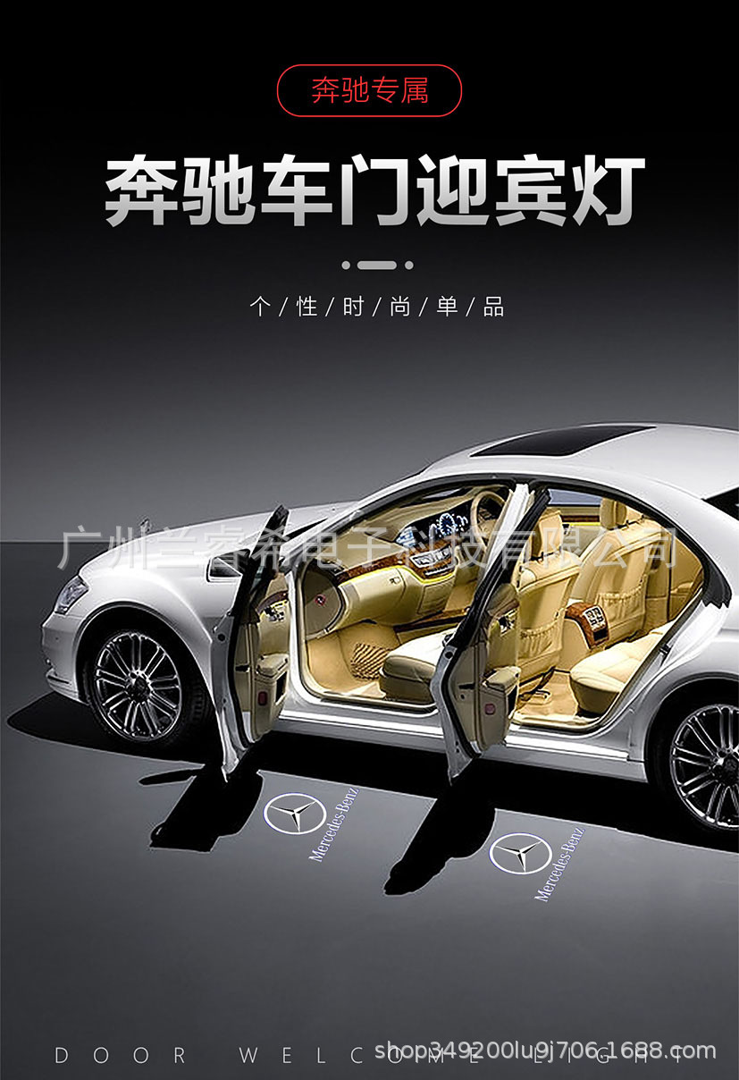 For Mercedes-Benz welcome light Benz C class W204 C180 C200 C260 C300 LED projection door light