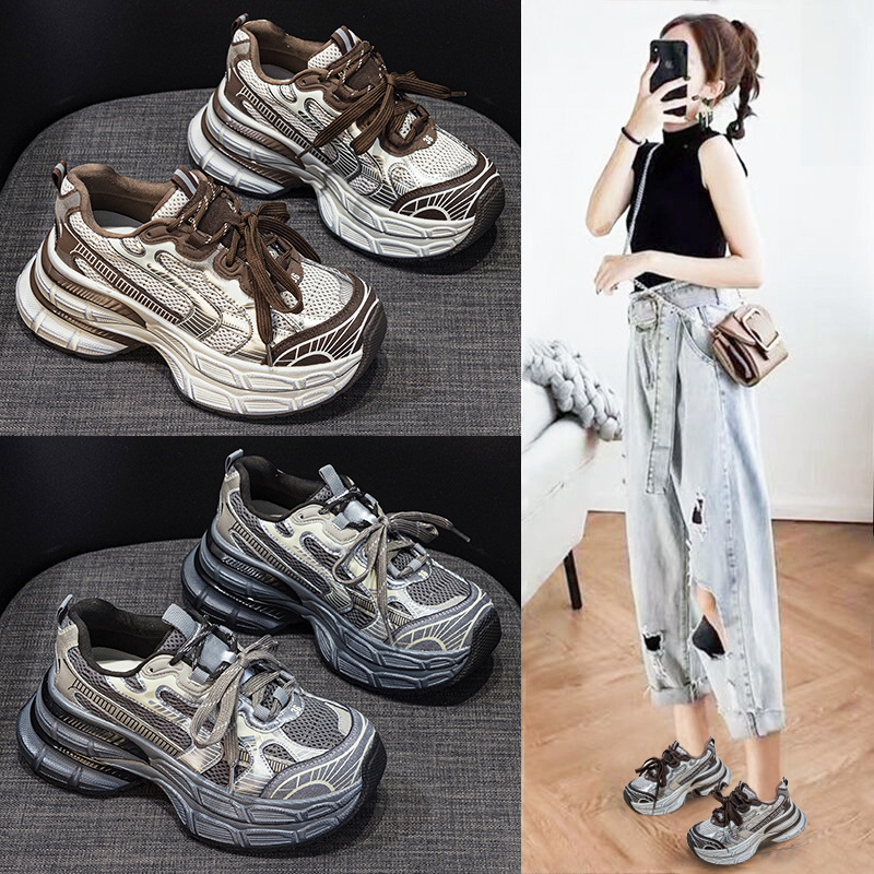 吸膜底老爹鞋女2025年秋冬季新款爆款网红加绒百搭休闲增高运动鞋